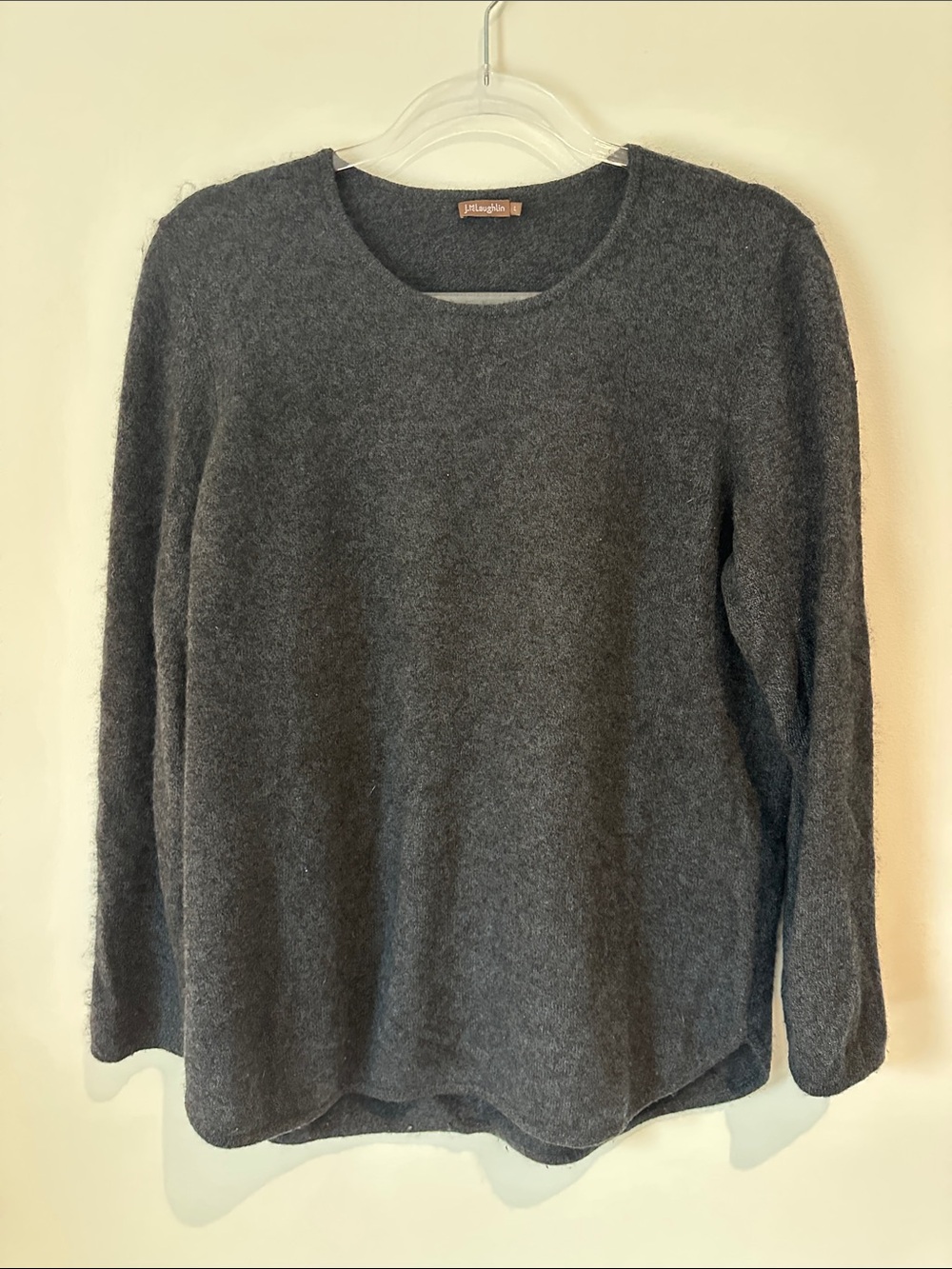 J. McLaughlin Black Cashmere Sweater L